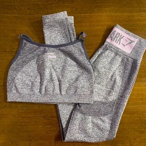 Gymshark Gray & Pink Workout Set